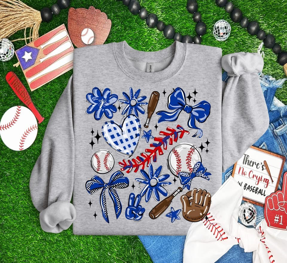 Team Color Baseball Collage DTF Transfer Design
