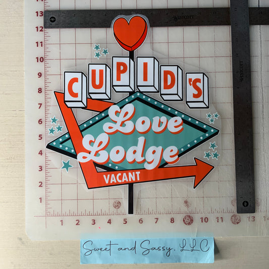 Cupid Loves Lodge DTF Transfer Design