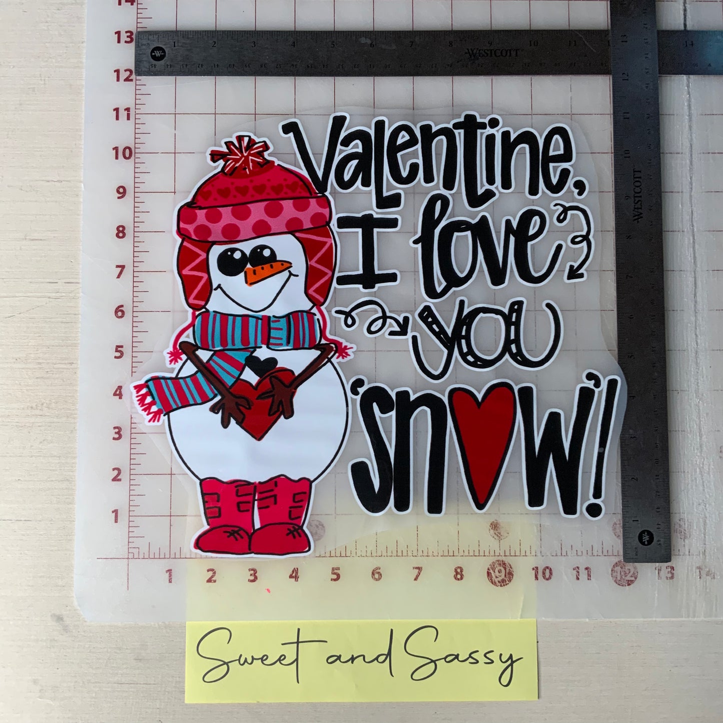 Valentine, I Love you Snow! DTF Transfer Design