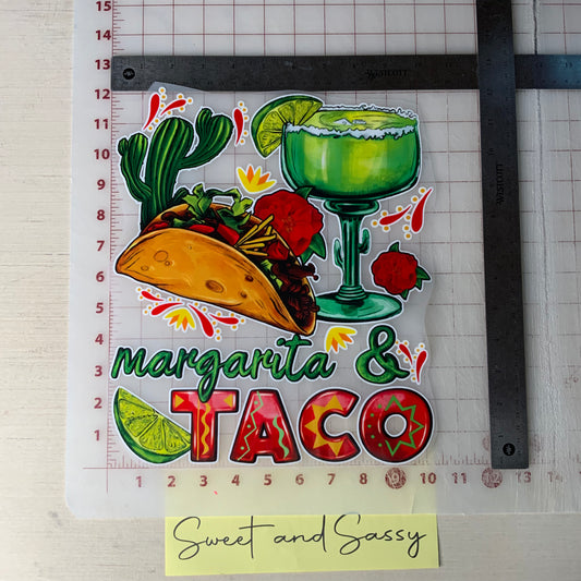 Margarita and Tacos DTF Transfer Design
