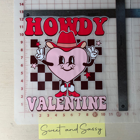 Howdy Valentine DTF Transfer Design