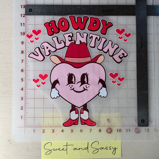 Howdy Valentine DTF Transfer Design
