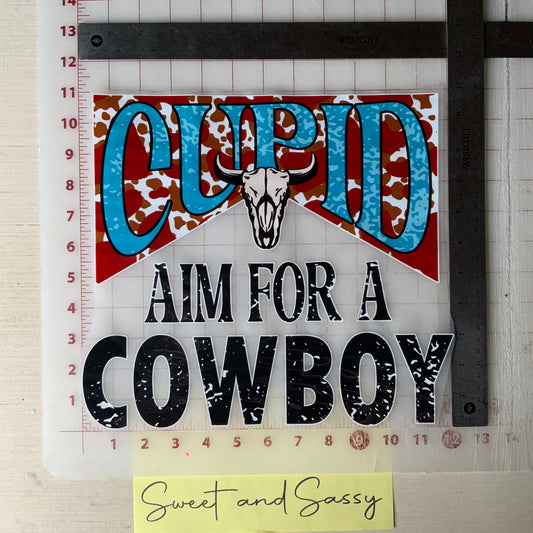 CUPID Aim for a Cowboy DTF Transfer Design
