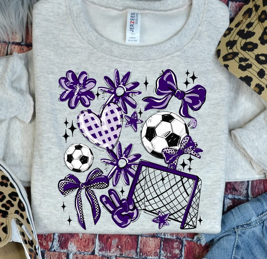 Team Color Soccer Collage DTF Transfer Design