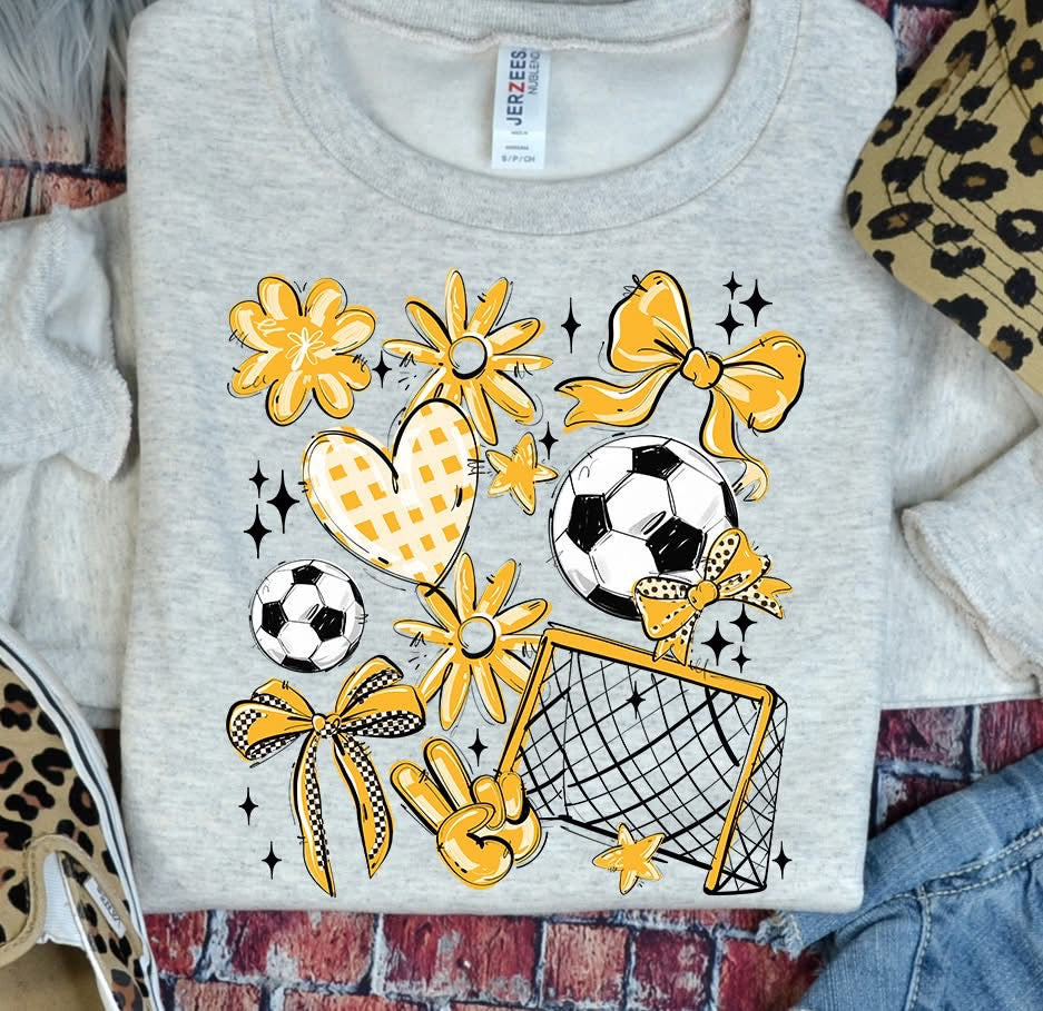 Team Color Soccer Collage DTF Transfer Design