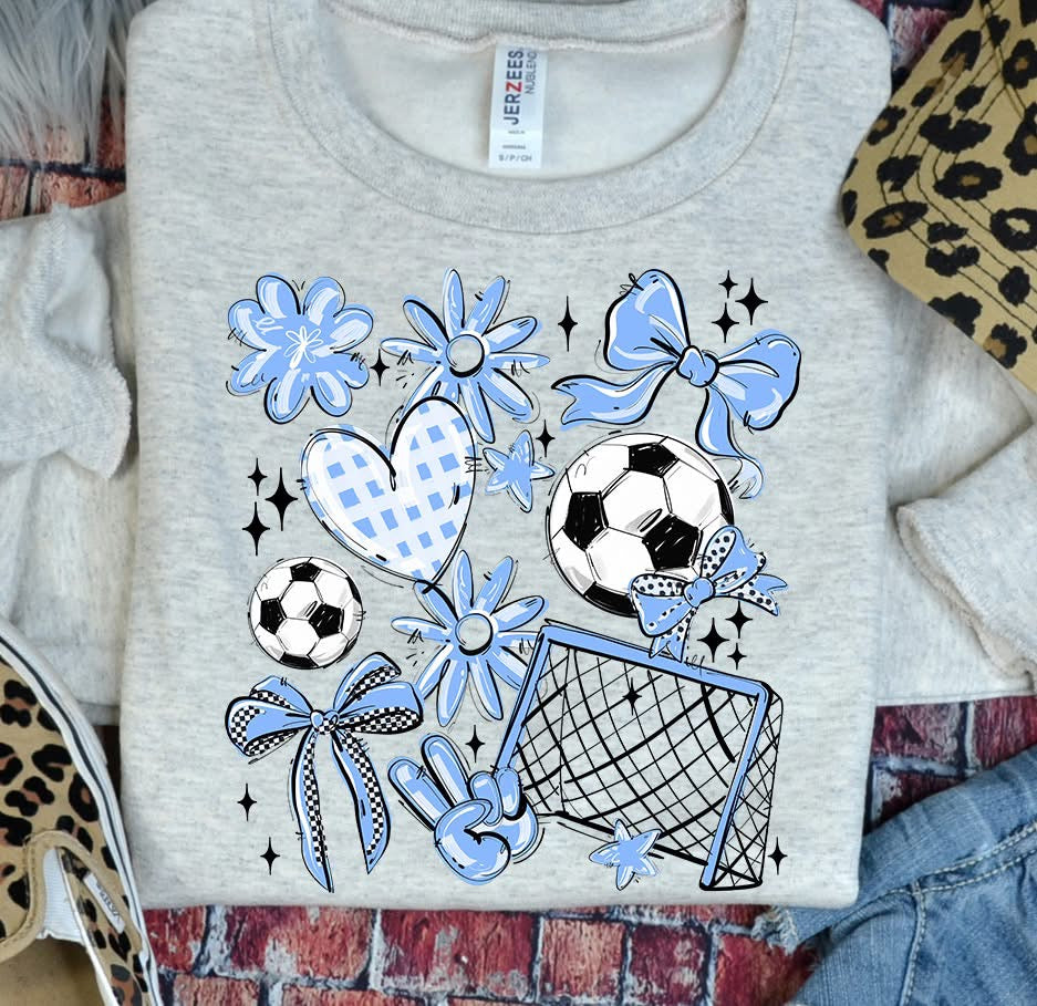 Team Color Soccer Collage DTF Transfer Design