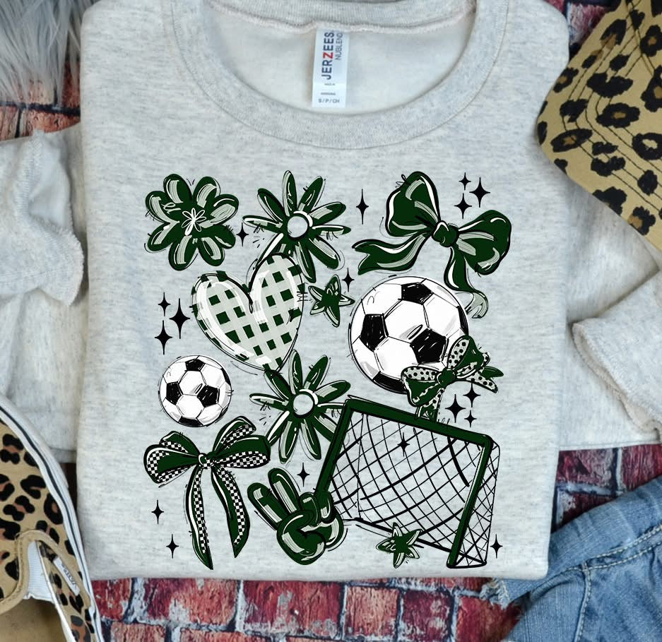 Team Color Soccer Collage DTF Transfer Design