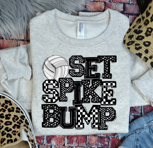 Team Color SET SPIKE BUMP Volleyball DTF Transfer Design
