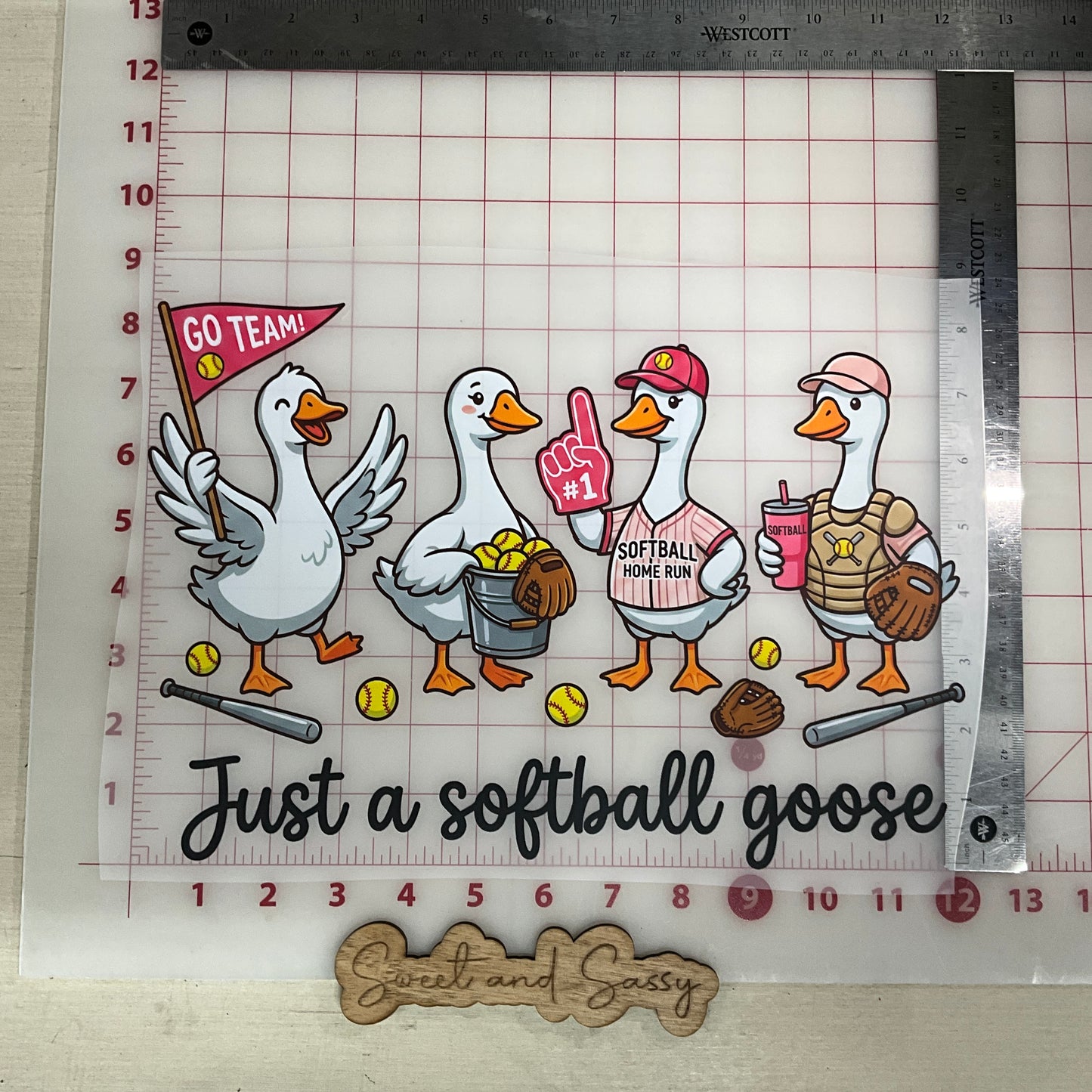 Just a softball goose DTF Transfer Design