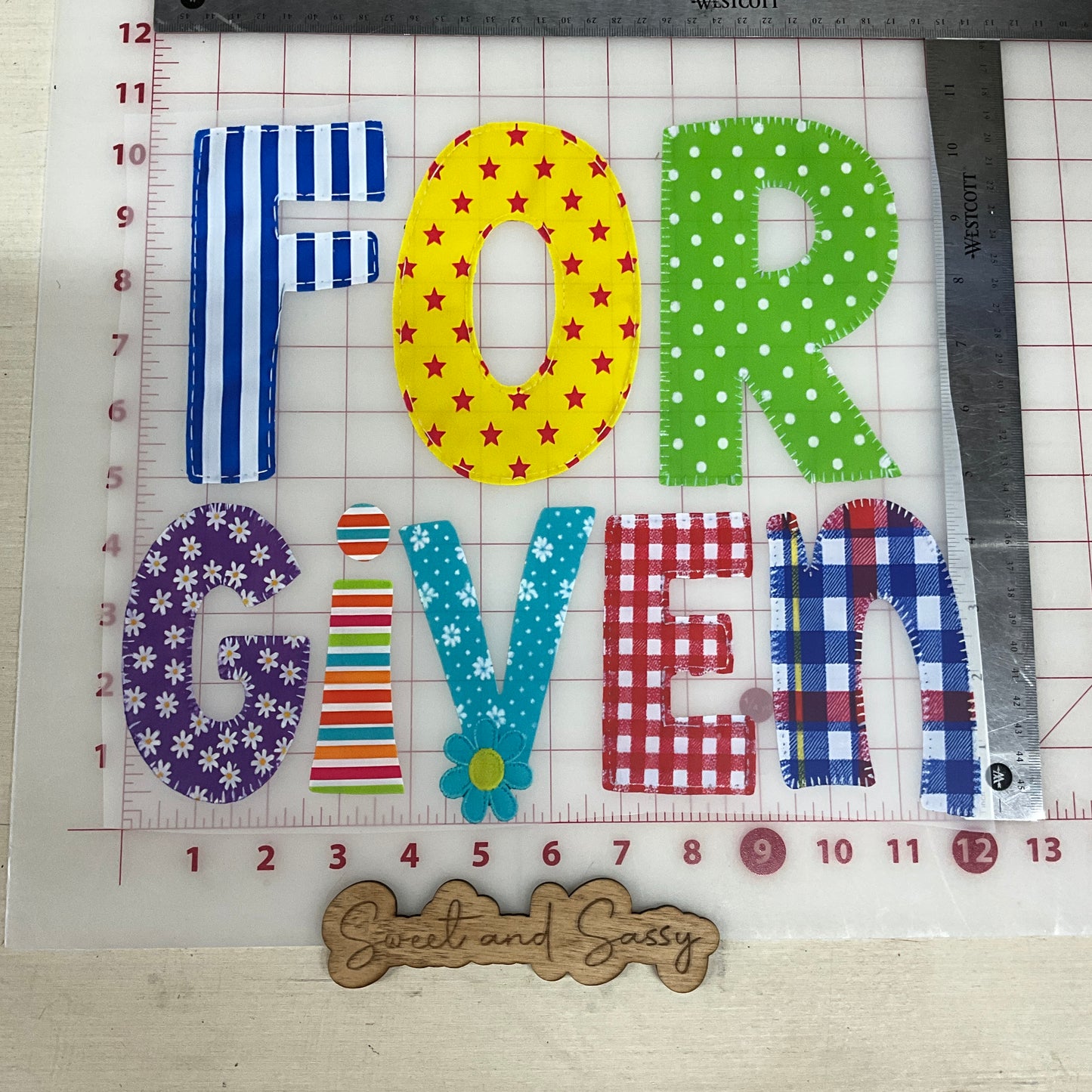 Forgiven patchwork DTF Transfer Design