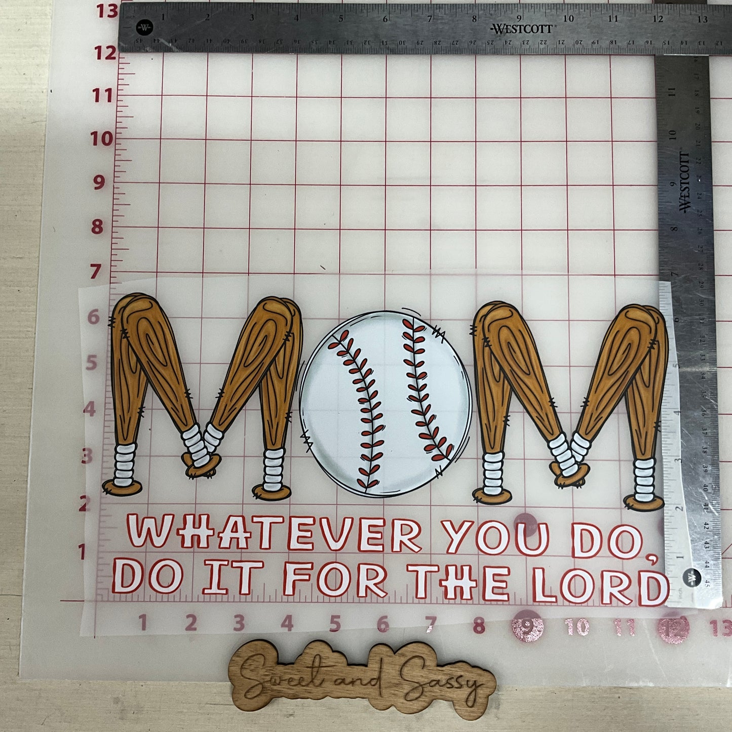 Do it for the Lord Baseball Mom DTF Transfer Design