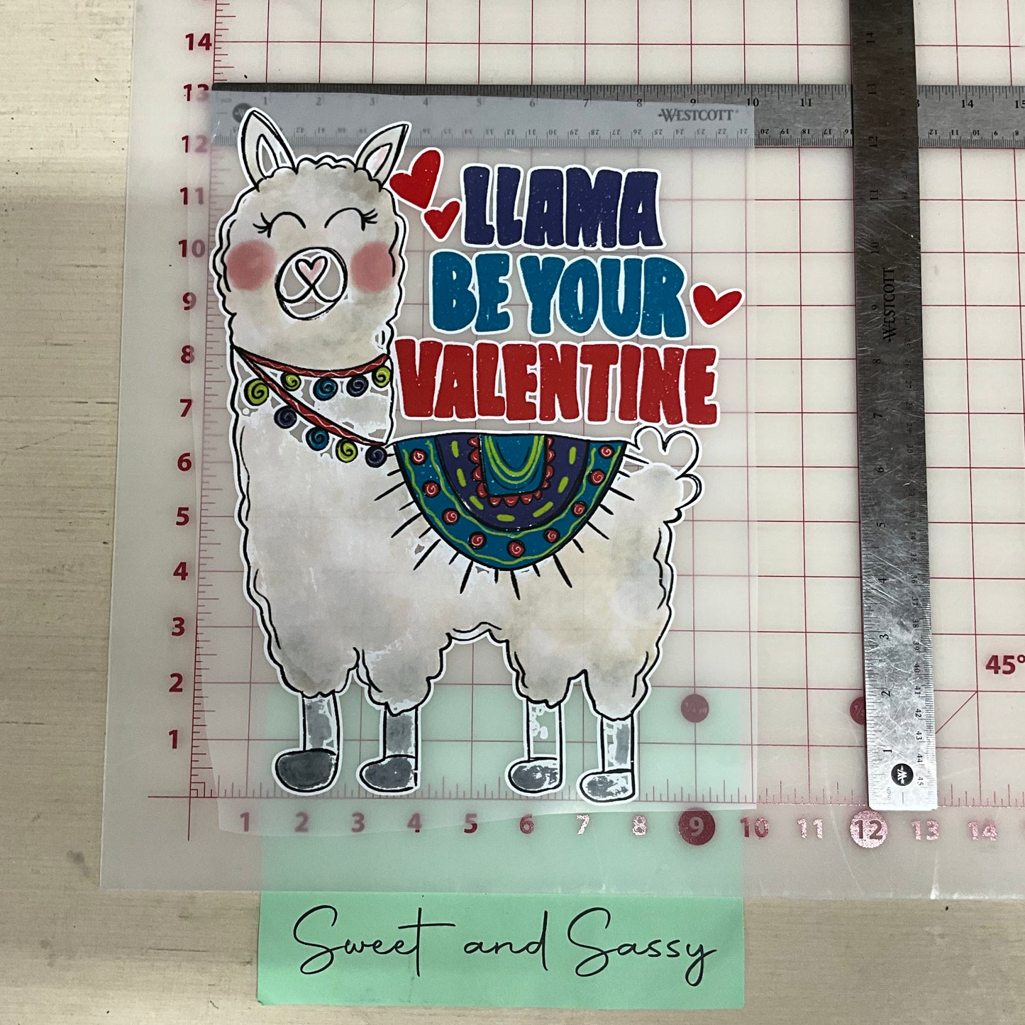 Llame be your Valentine DTF Transfer Design