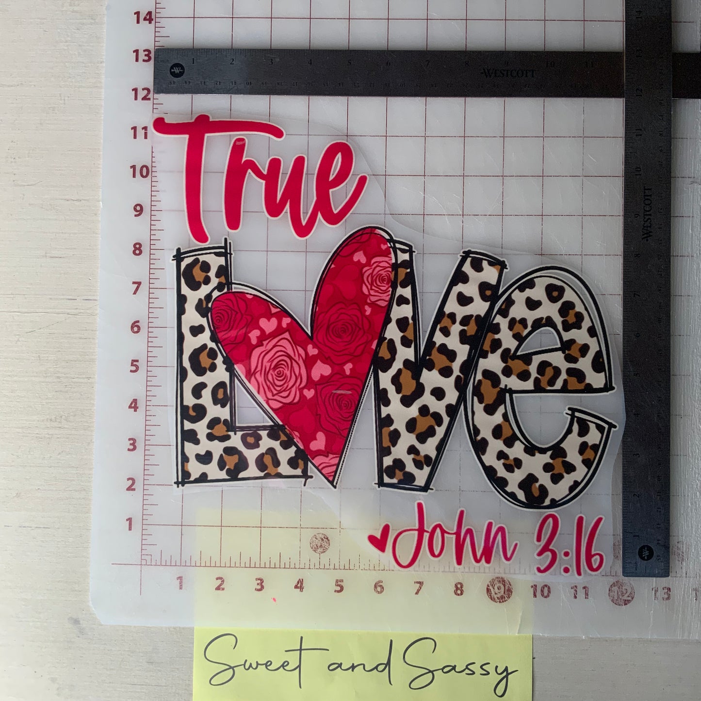 True Love John 3:16 DTF Transfer Design