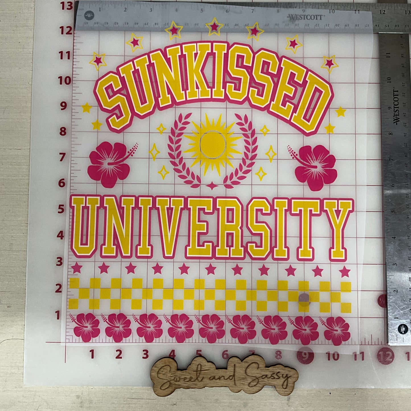 sunkissed university DTF Transfer Design