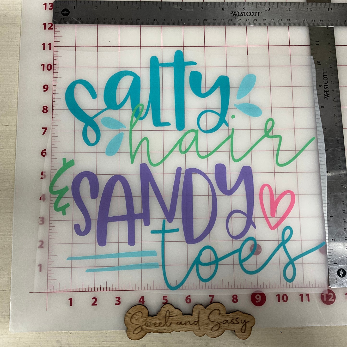 Salty Hair And Sandy Toes DTF Transfer Design
