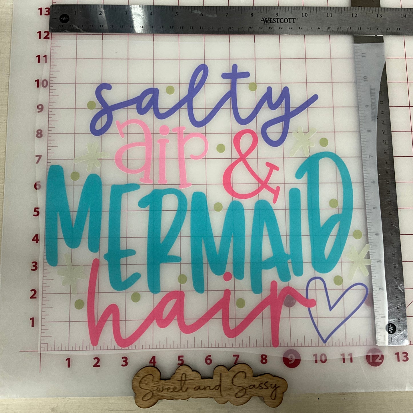 Salty Air And Mermaid Hair  DTF Transfer Design