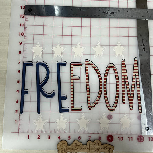 Freedom stars and stripes  DTF Transfer Design