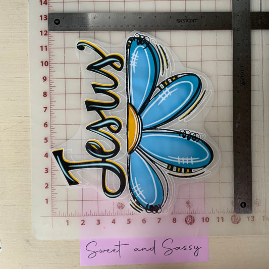 Jesus Flower DTF Transfer Design