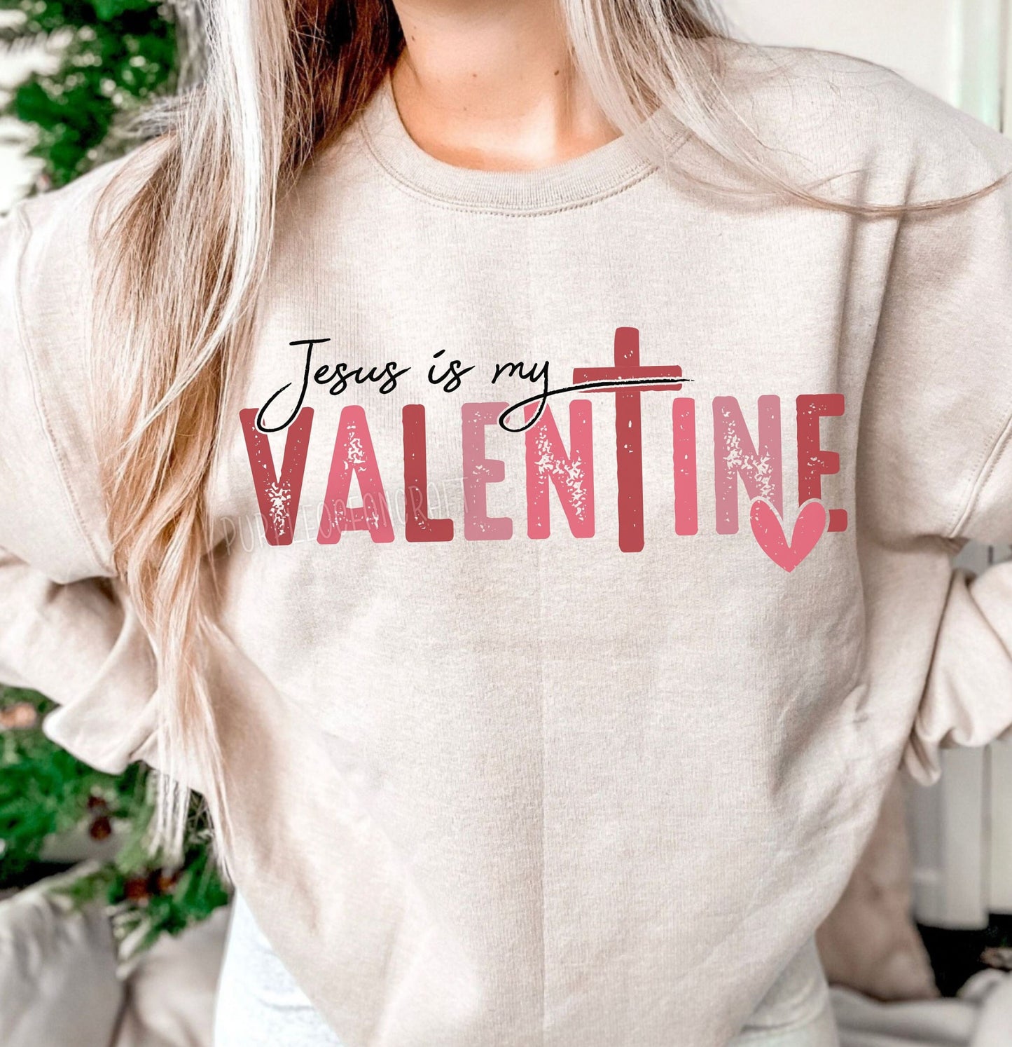 Jesus Is My Valentine Cross DTF Transfer Design