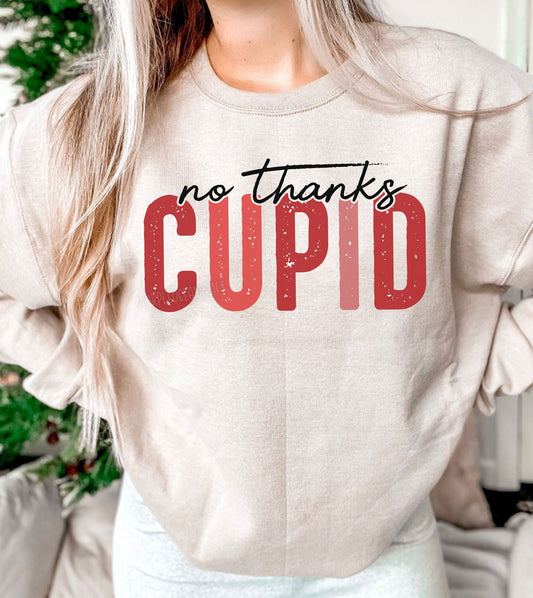 No Thanks Cupid DTF Transfer Design