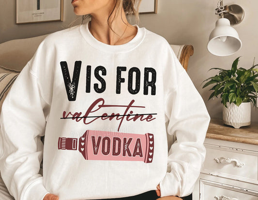 V is for Vodka DTF Transfer Design