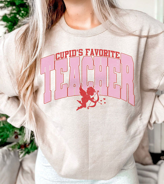Cupid's Favorite Teacher DTF Transfer Design
