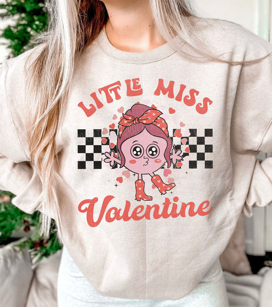 Little Miss Valentine DTF Transfer Design