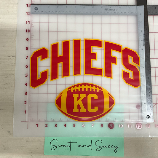 Chiefs KC Football DTF Transfer Design