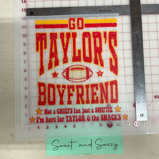 Go Taylor's Boyfriend DTF Transfer Design