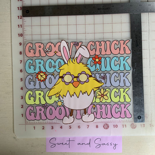 Groovy Chick DTF Transfer Design