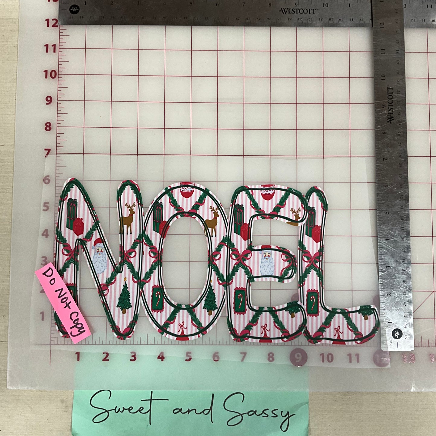 NOEL WORD ART (1) DTF Transfer Design