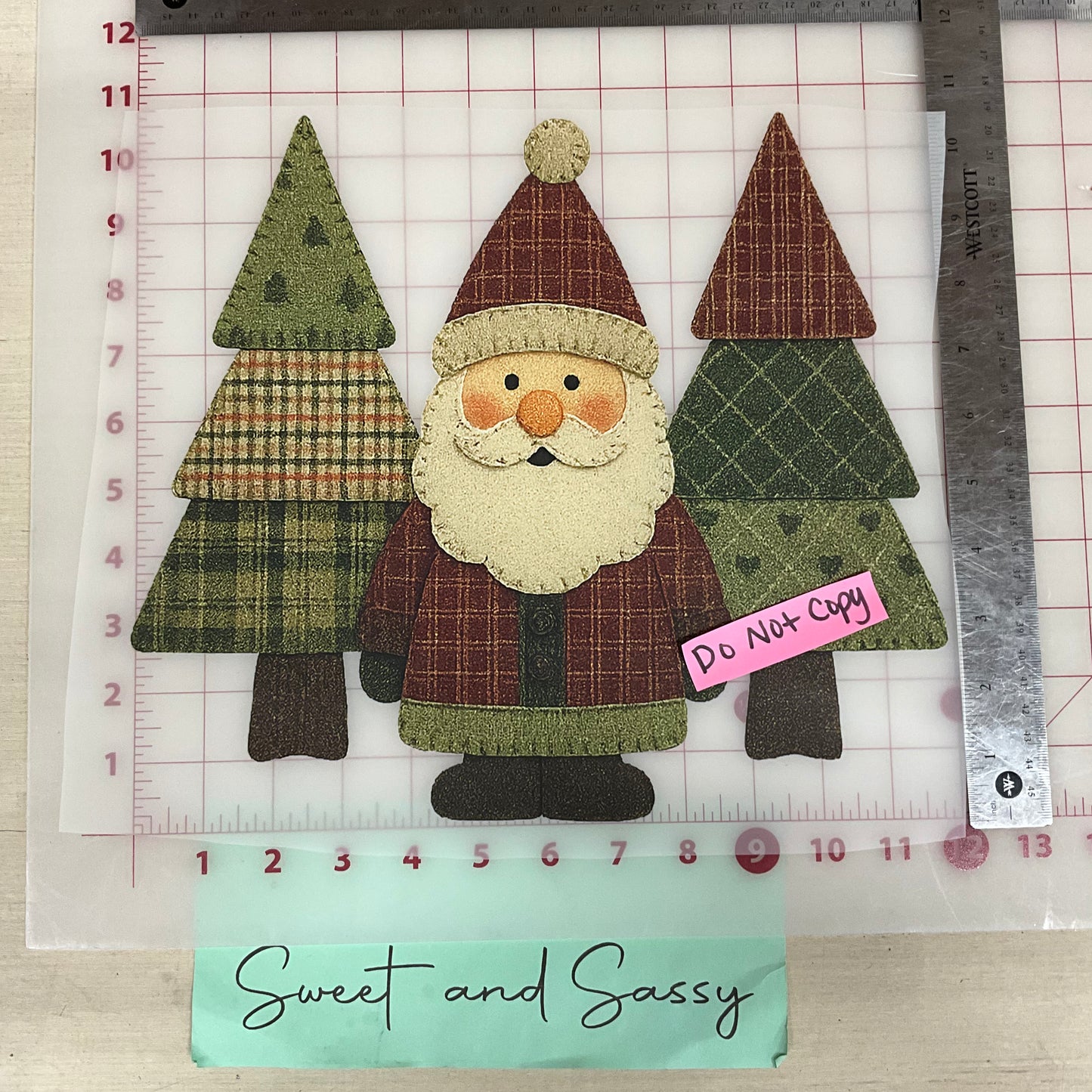 Santa tree patchwork Transfer Design