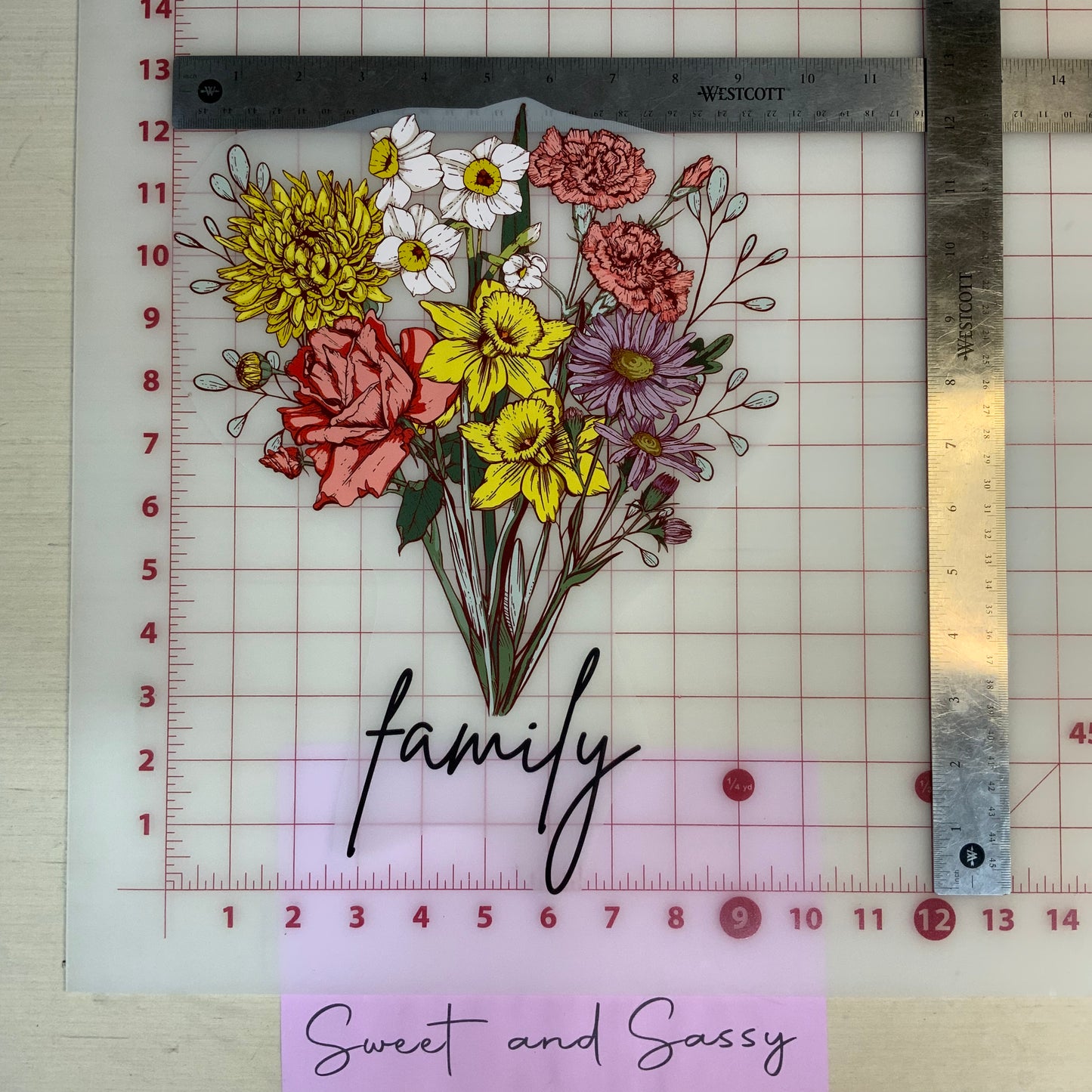 Floral Family DTF Transfer Design