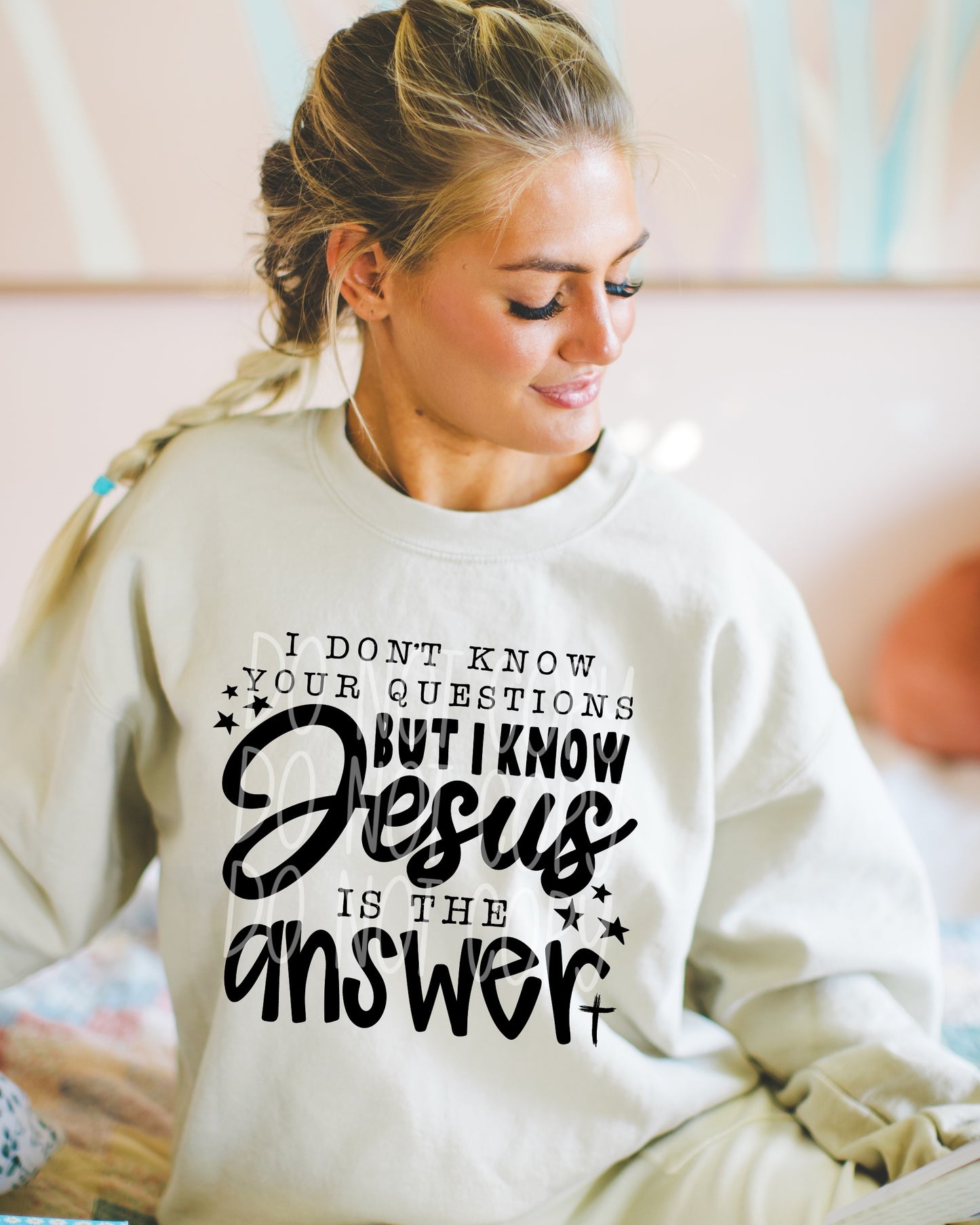 I don't know your questions but I know Jesus is the Answer DTF Transfer Design