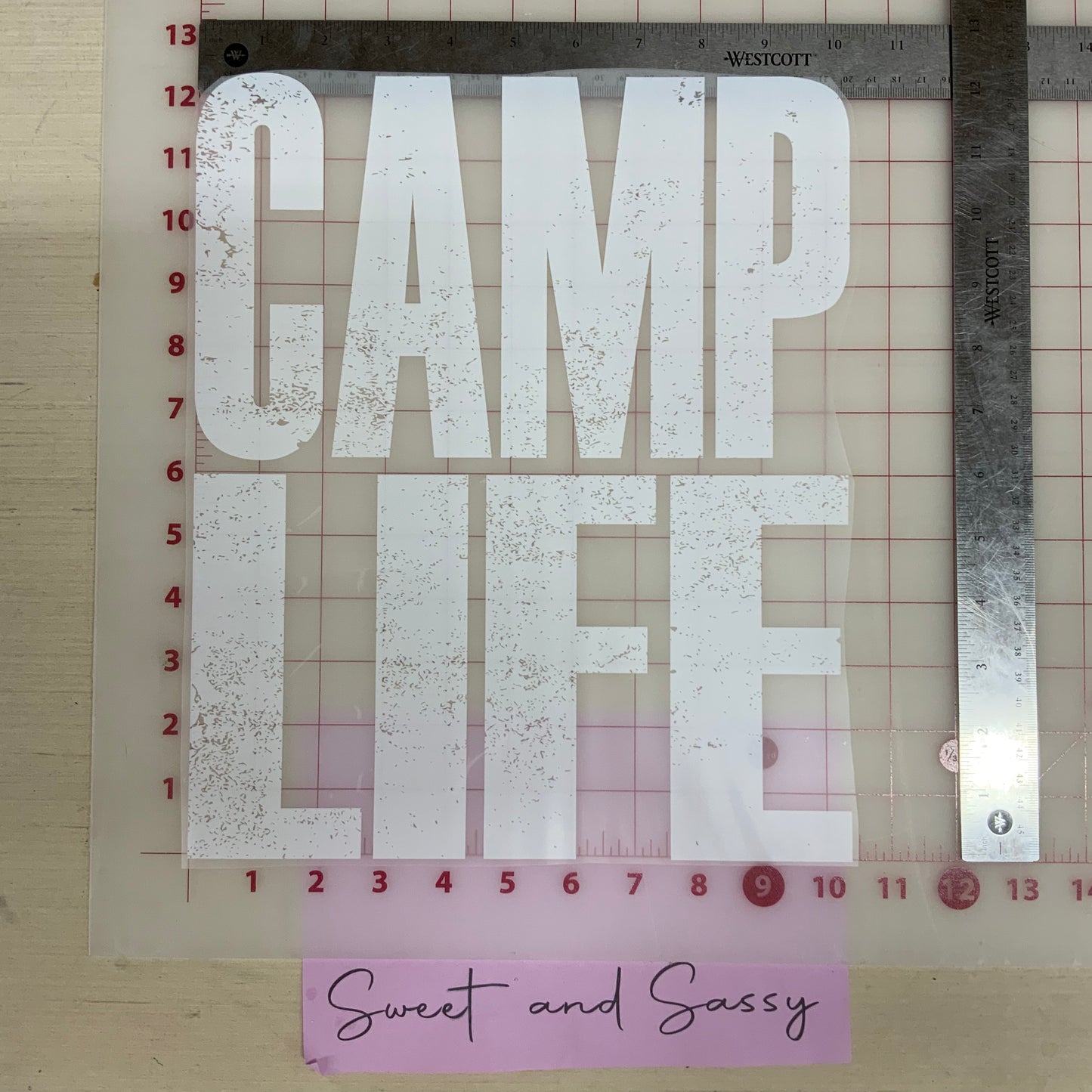 WHITE CAMP LIFE DTF Transfer Design