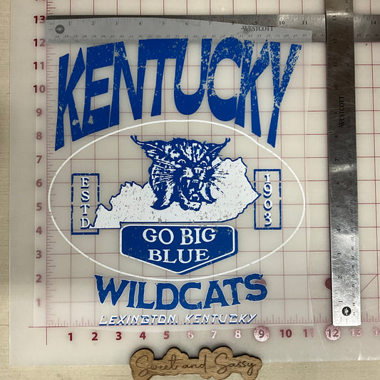 Kentucky wildcats go big blue DTF Transfer