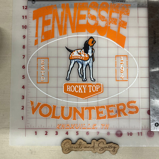 Tennessee volunteer rocky top grunge DTF Transfer Design