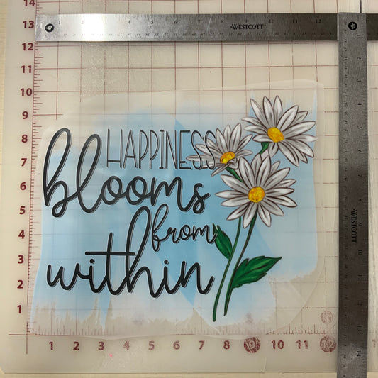 Happiness blooms from within DTF Transfer Design