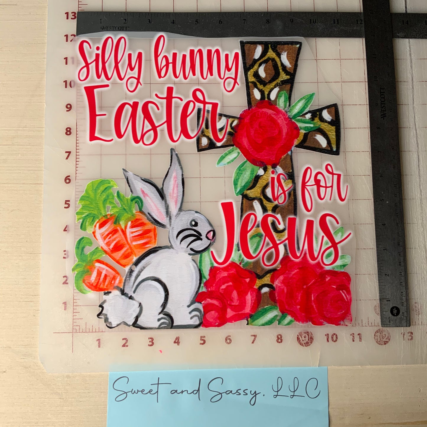 Silly bunny Easter is for Jesus DTF Transfer Design