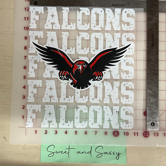 Falcons Team Stars  DTF Transfer Design
