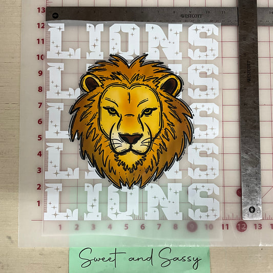 Lions Team Stars  DTF Transfer Design