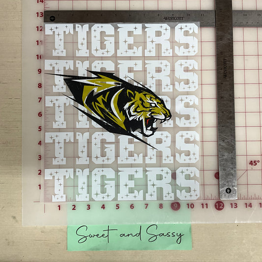 Tigers Team Stars  DTF Transfer Design