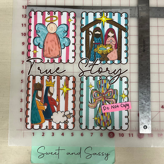 true story stamp DTF Transfer Design