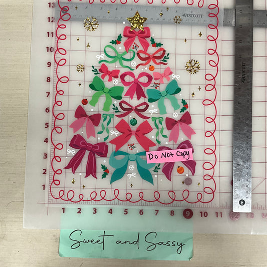 bow tree doodles bows DTF Transfer Design