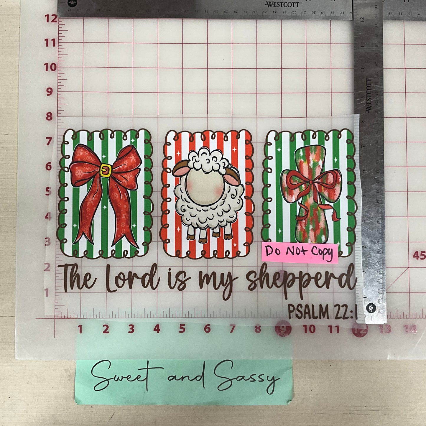The Lord Is My Shepperd stamp DTF Transfer Design