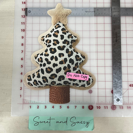 cheetah christmas tree yarn star DTF Transfer Design