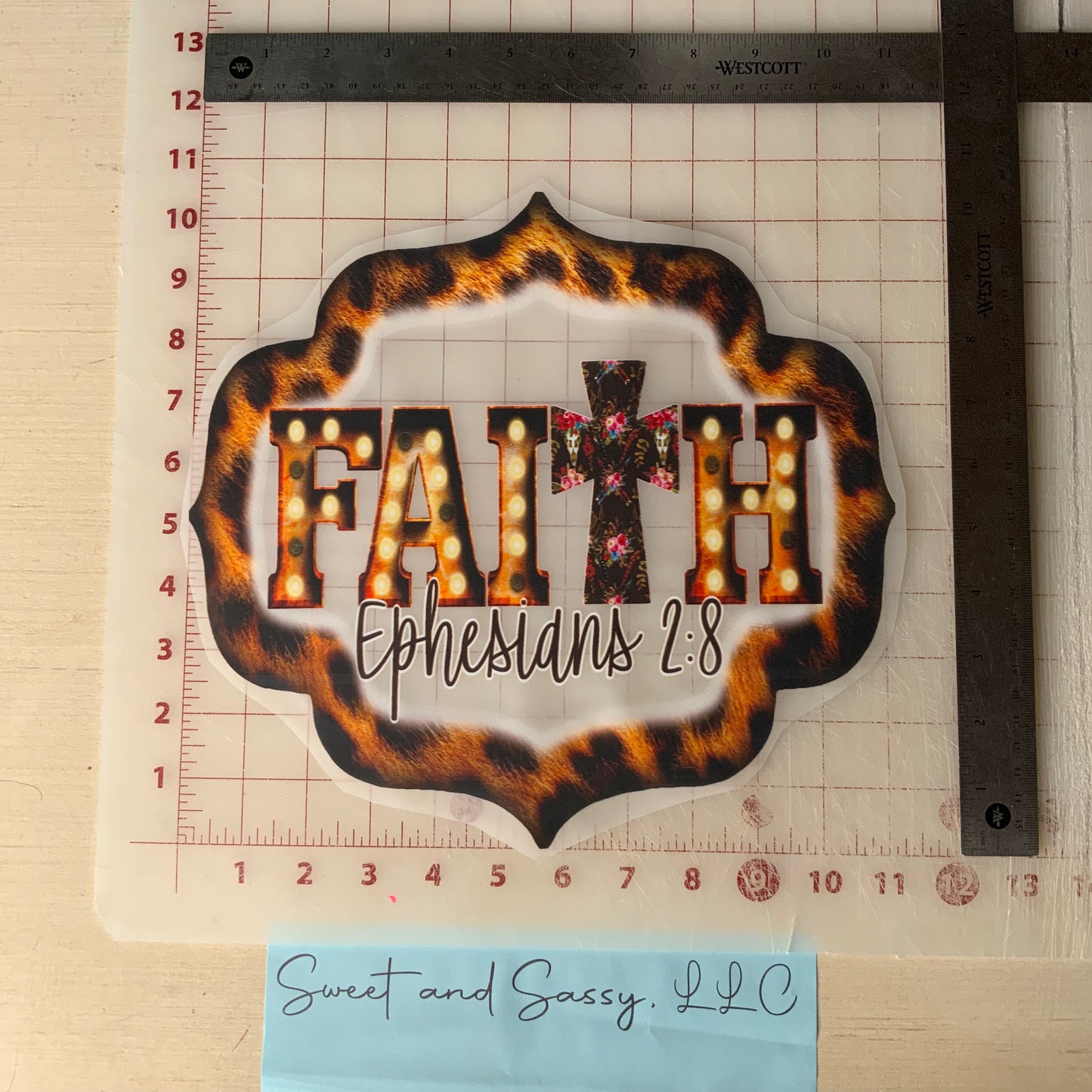 Faith Ephesians 2:8 DTF Transfer Design