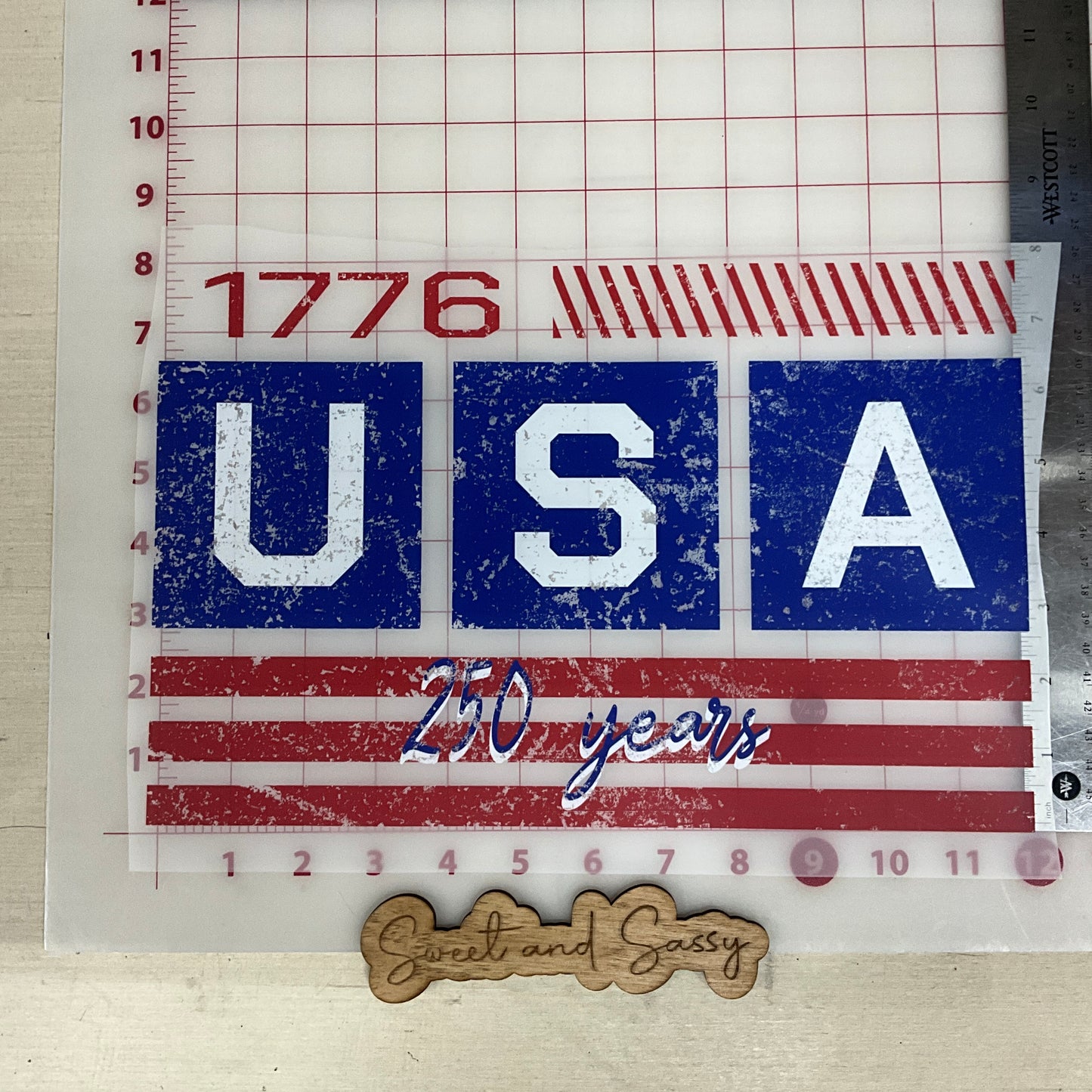 1776 USA 250 Years DTF Transfer Design