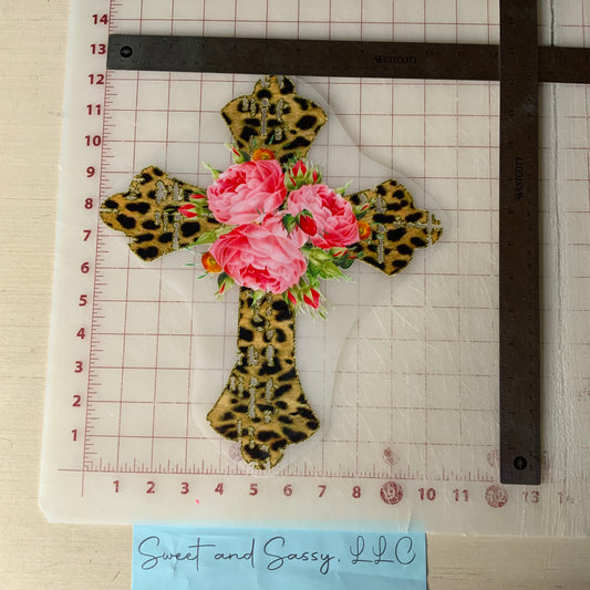 Cheetah Print Cross DTF Transfer Design