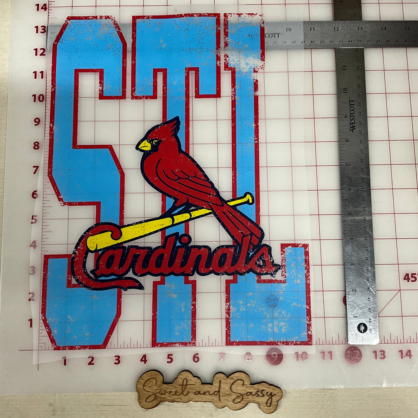 STL Cardinals St. Louis DTF Transfer Design